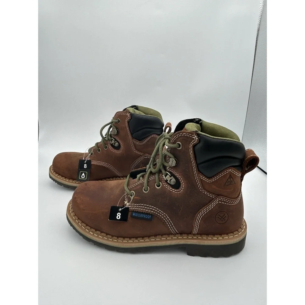 Hawx‎ Women's BHXW0WRPW119 Crew Chief Safety Waterproof Work Boots Sz 8B